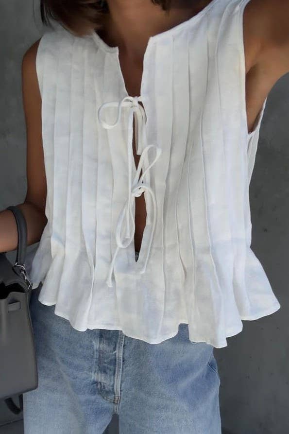 Blanca Bow Tie Top