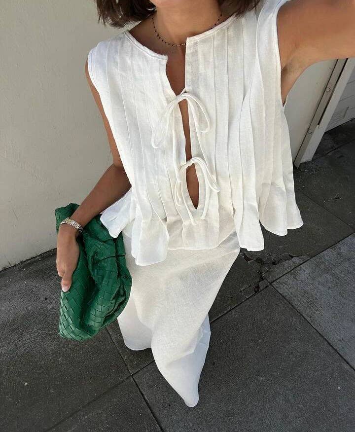 Blanca Bow Tie Top