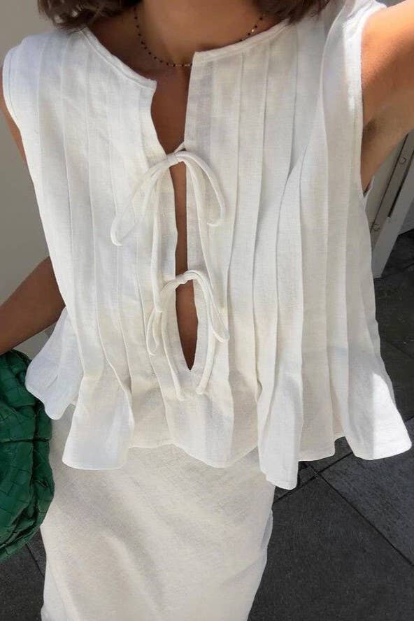 Blanca Bow Tie Top