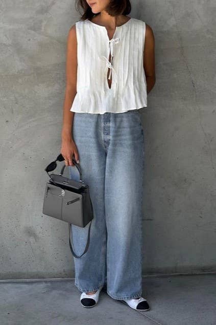 Blanca Bow Tie Top