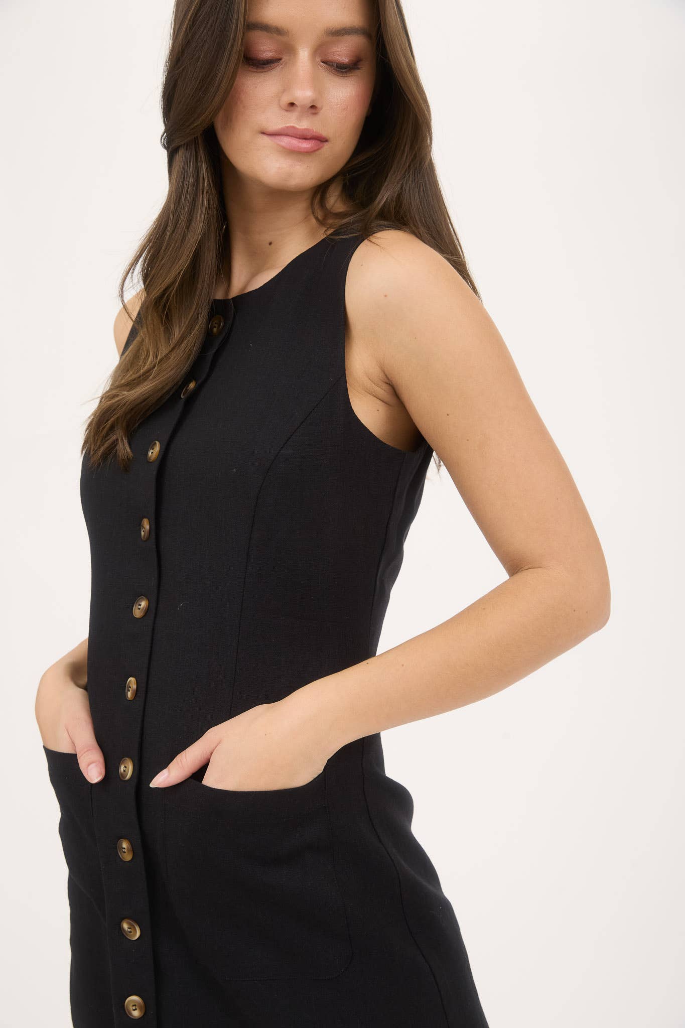 LORENA LINEN MINI DRESS