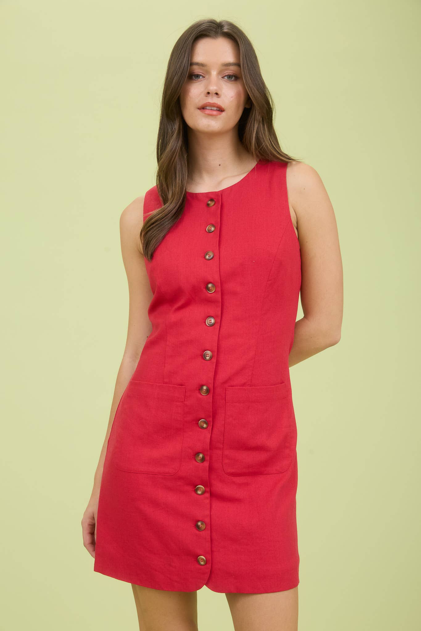 LORENA LINEN MINI DRESS